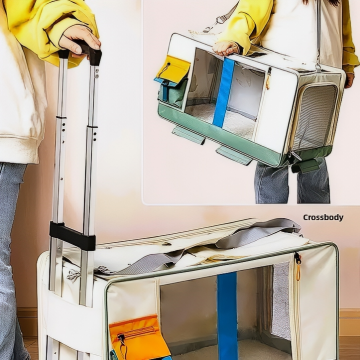 Rubeku Pet Stroller Portable Trolley Large White